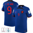 Luuk De Jong 9 Netherlands 2022-23 Men Away Jersey National Team World Cup Patch