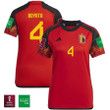 Belgium National Team FIFA World Cup Qatar 2022 Patch Dedryck Boyata #4 - Home Women Jersey