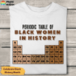 Periodic Table Of Back Woman In History T-Shirt Sweatshirt Hoodie AP782