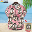 Pink Color Custom Flowers Pattern Hawaiian Shirt HIS030