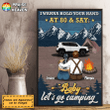 Baby Let's Go Camping Personalized Valentine Poster For Couple PT0071