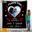 Personalized Fleece Blanket Couple Valentine Love Till The End FBL076