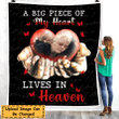 Personalized Fleece Blanket Couple I Have You In My Heart Memorial FBL082