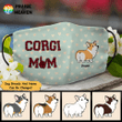 Corgi Mom Red Plaid Personalized Facemask FM028