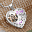 Personalized Photo Dog Tag Heart Neckless - Your Wings Were Ready Memorial Necklace DH001