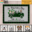 Food Shamrocks Loads Of Luck - Personalized Doormat Patrick's Day Do0039