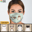 Cat Mom Belongs Personalized Facemask FM024