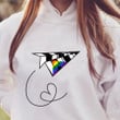 LGBT Shirt, Pride Paper Plane Shirt, LGBT Flag Shirt Hoodie AP185