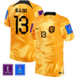 Justin Bijlow #13 Netherlands National Team 2022-23 World Cup Patch Home Men Jersey