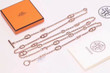 Hermes Farandole Long Necklace In Rose Gold/ Yellow Gold/ Silver