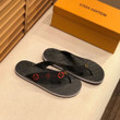 Louis Vuitton Trendy Mirabeau Thong Sandals In Black And Red