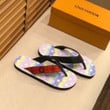 Louis Vuitton Trendy Mirabeau Thong Sandals In Light Purple And Blue Red