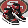 SF 49er In Red And Black Air Jordan 1 Shoes Sneakers