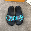 Louis Vuitton Teal Crossover Waterfront Mule Slides