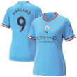 Erling Haaland #9 Manchester City Women 2022/23 Home Player Jersey - Sky Blue