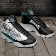Phi. Eagle Pattern Air Jordan 13 Shoes Sneakers In Black And White