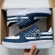 Dallas Football Team Logo Star And Stripe Pattern Air Force 1 Printed Shoes Sneakers