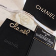 Chanel Strass Cha And Nel Letter Earrings