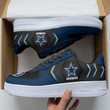 Dallas Football Team Logo Pattern Air Force 1 Printed Shoes Sneakers In Blue Black