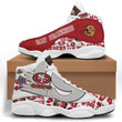 SF 49er Air Jordan 13 Shoes Sneakers In Red And White