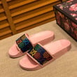 Gucci Gg Psychedelic All Sunshine And Rainbows Slides In Pink