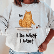 I Do What I Want Fluffy Cats Sweatshirt Hoodie Light AP432