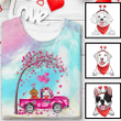 Pink Valentine Truck Peeking Dogs Tie Dye Shirt Sweatshirt Hoodie AP610