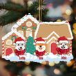Dogs Love Townhouse At Christmas Personalized Cut Shape Ornament OR0330