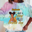 Melanin Girl Who Lives For Gorgeous Locs Tie Dye Shirt Sweatshirt Hoodie AP689