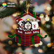 Cutie Dogs In A Christmas Box Wooden Cut Shape Christmas Ornament OR0397