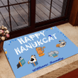 Happy Hanukcat Personalized Cat Outdoor Indoor Doormat DO030