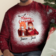 Drinking Coffee Christmas Anniversary Gift Couple Personalized Bleached Shirt Sweatshirt Hoodie AP352