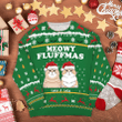 Meowy Fluffmas 3D-Printed Christmas Ugly Sweatshirt Hoodie AP514