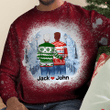 LGBT Christmas Couple Personalized Bleached Shirt Sweatshirt Hoodie AP470