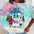 Couple And Kids Christmas Personalized Tie Dye Shirt Sweatshirt Hoodie AP419
