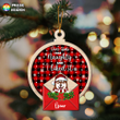 I Am A Naughty Dog Personalized Wooden Cut Shape Christmas Ornament OR0381