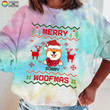 Merry Woofmas Pixel Tie Dye Shirt Sweatshirt Hoodie AP427