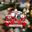Personalized Christmas and Dogs Wooden Cut Shape Ornament OR0388