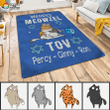 Meowzel Tov Hanukkah Cat Personalized Rug RU020
