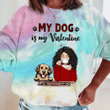 Dog Mom Valentine Personalized Tie Dye Shirt Sweatshirt Hoodie AP567