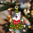 A Cat Or A Christmas Tree Personalized Wooden Cut Shape Ornament OR0418