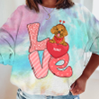 Love Valentine Dogs Personalized Tie Dye Shirt Sweatshirt Hoodie AP576