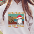 Best Cat Dad Fluffy Cat Christmas Shirt Sweatshirt Hoodie AP458