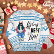 Personalized Living My Best Life 3D-Printed Christmas Ugly Sweatshirt/Hoodie AP489