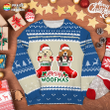 Christmas Dog Merry Woofmas 3D-Printed Christmas Ugly Sweatshirt Hoodie AP515