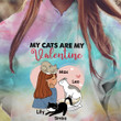 My Cat Is My Valentine Chibi Personalized Tie Dye Shirt Sweatshirt Hoodie AP560