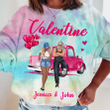 Trip Couple Valentine Personalized Tie Dye Shirt Sweatshirt Hoodie AP568