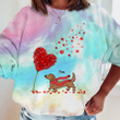 Valentine Dachshund Mom Personalized Tie Dye Shirt Sweatshirt Hoodie AP648
