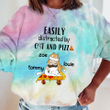 Cats And Pizza Are Enough Personalized Tie Dye Shirt Sweatshirt Hoodie AP647