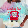 Dog Valentine Truck Tie Dye Shirt Sweatshirt Hoodie AP641